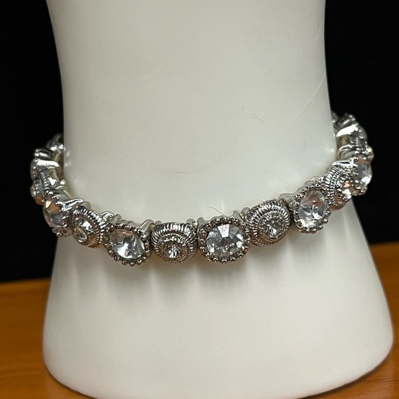 3 Stretch Rhinestone Bracelets - Picture 6 of 8